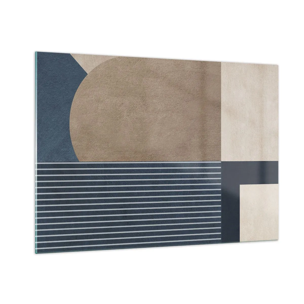 Schilderen op glas - Een compositie van eenvoud en rondheid - 100x70 cm