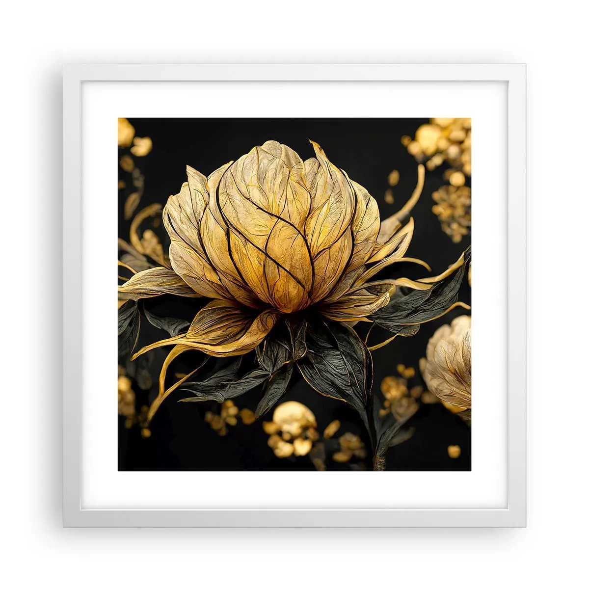 Poster in een witte lijst - Subtiele kwetsbaarheid - 40x40 cm