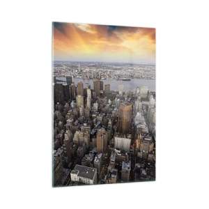 Schilderen op glas - Het kloppend hart van onze tijd - 50x70 cm