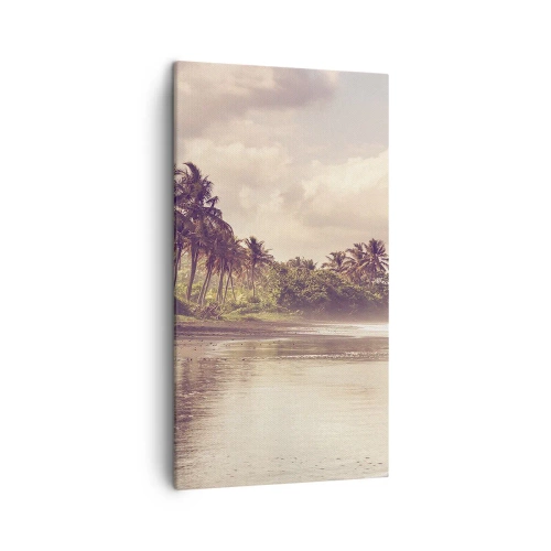 Schilderen op canvas - De streling van de golven - 45x80 cm