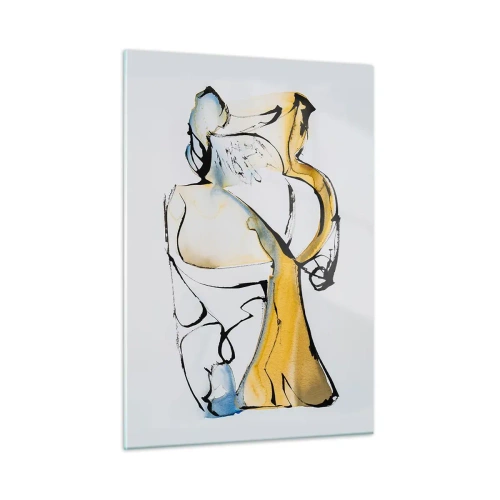 Schilderen op glas - Glazen abstractie - 50x70 cm