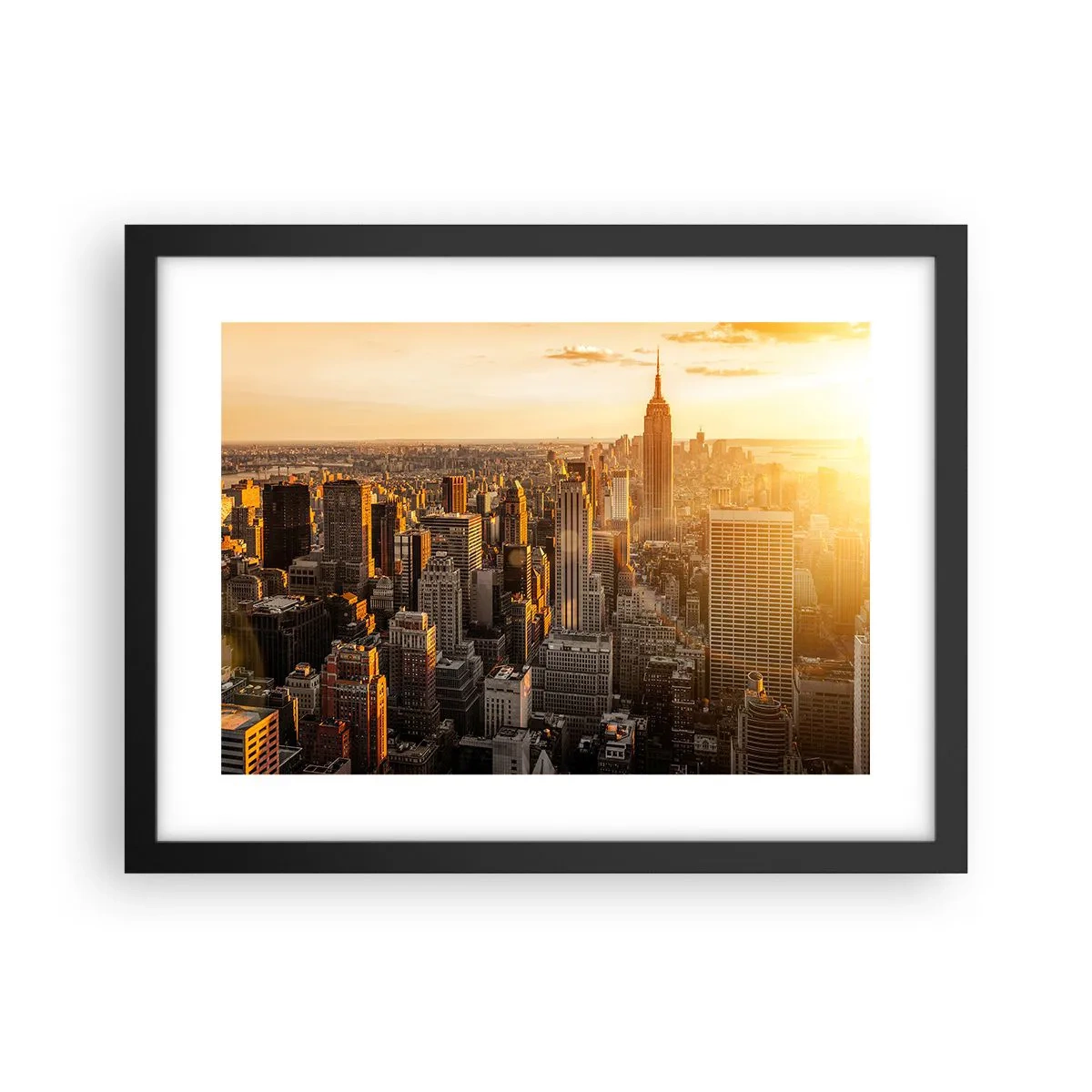 Poster in een zwarte lijst - Groeien in de zon - 40x30 cm