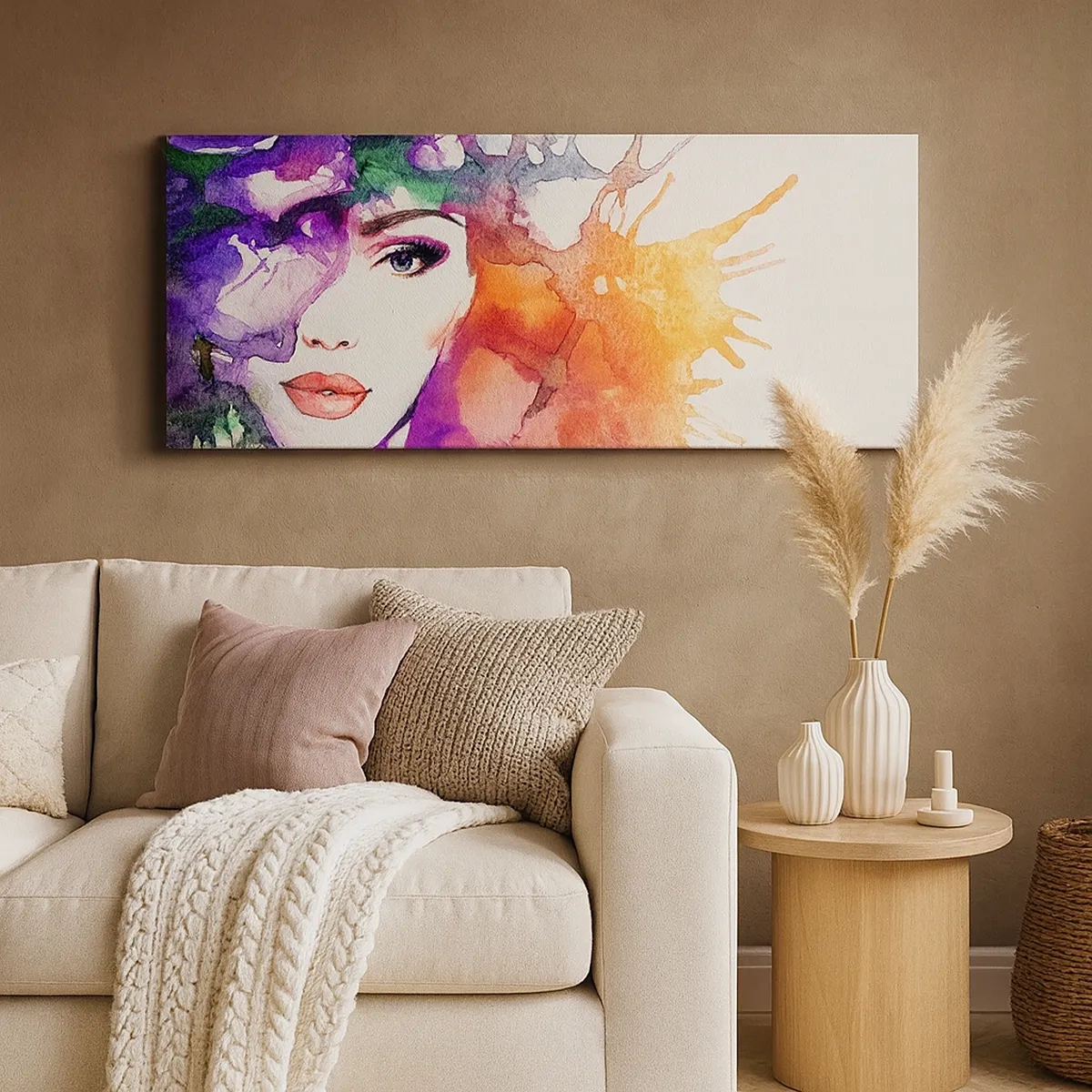 Schilderen op canvas - Met hoofd in de wolken - 30x30 cm