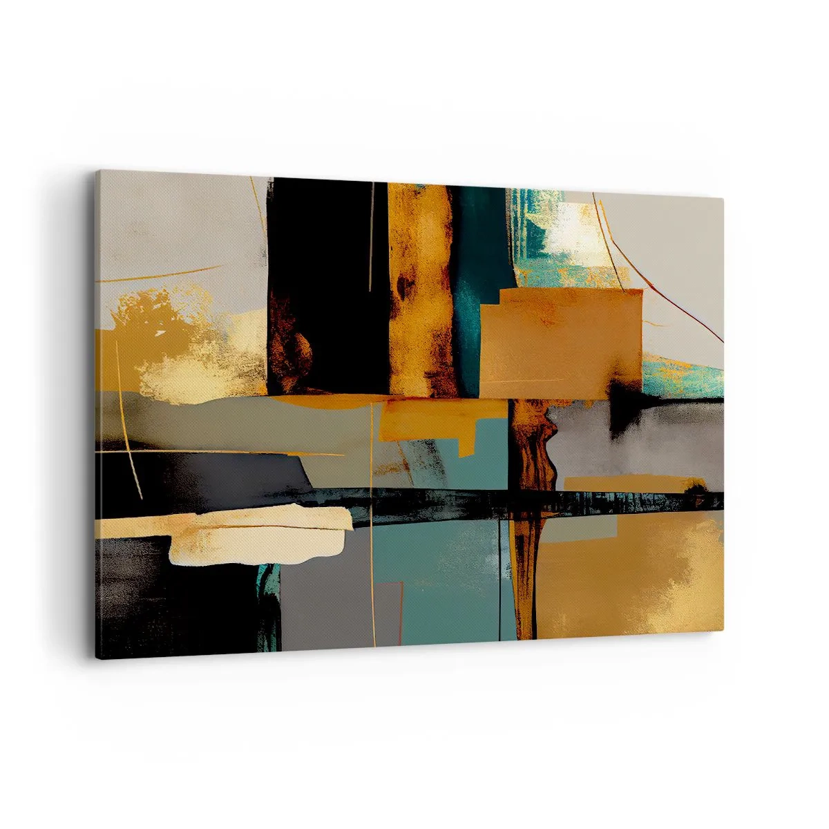 Schilderen op canvas - Abstractie – licht en schaduw - 100x70 cm