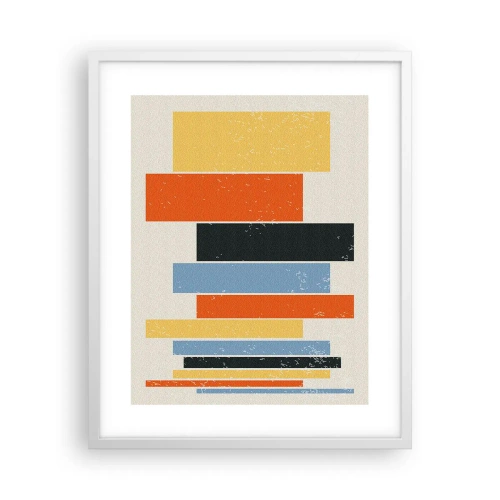 Poster in een witte lijst - Muzieknotatie - 40x50 cm