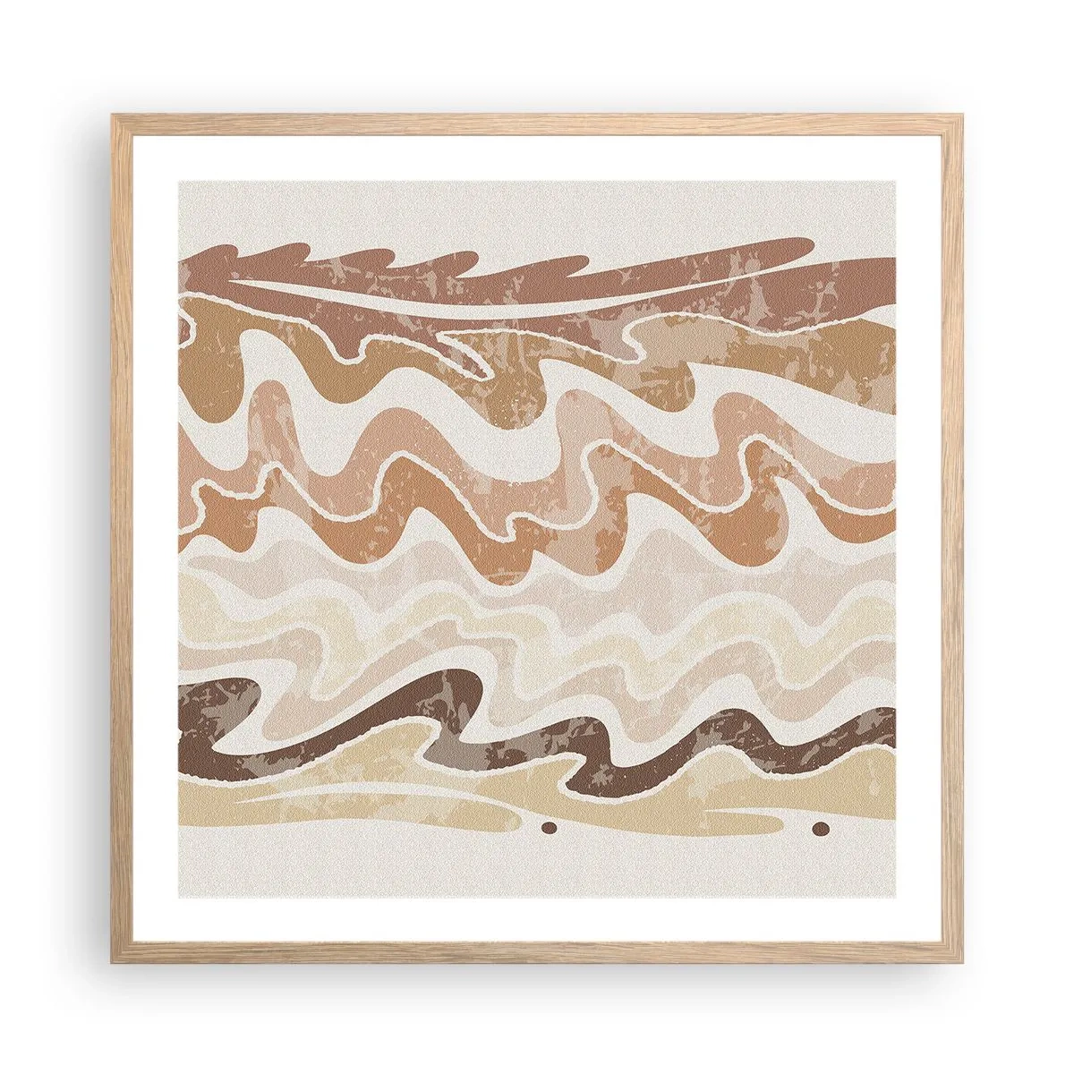 Een poster in een licht eiken lijst - Goede energie – goede emoties - 60x60 cm