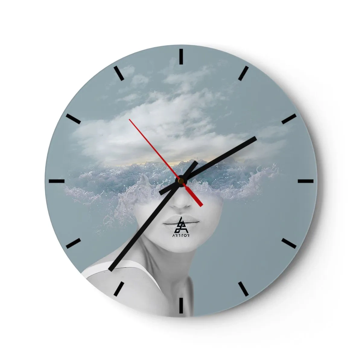 Wandklok - Klok - Met hoofd in de wolken - 40x40 cm