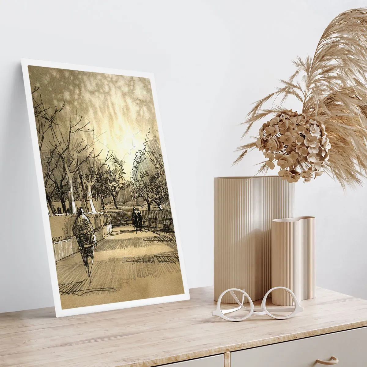 Poster - Een moment gestopt met een veer - 30x40 cm