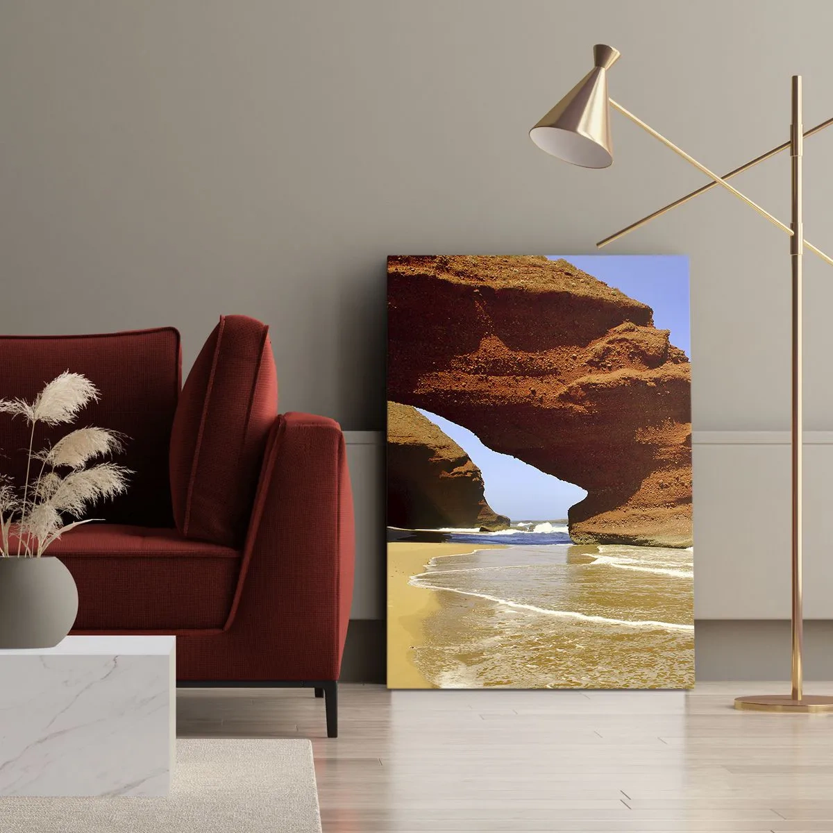 Schilderen op canvas - Water en wind  al duizen jaren - 65x120 cm