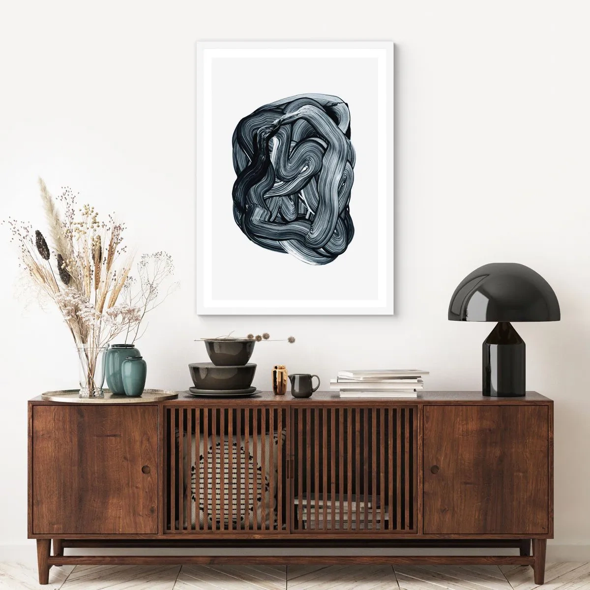 Poster in een witte lijst - Het is niet zo eenvoudig - 70x100 cm