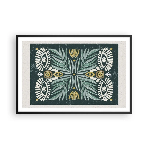 Poster in een zwarte lijst - Als een volksuitsnede - 91x61 cm