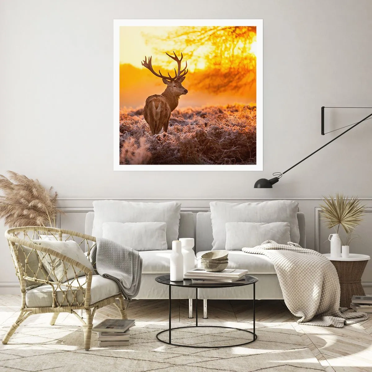 Poster - Koning van het herfstbos - 60x60 cm