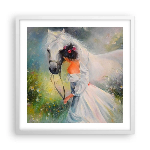 Poster in een witte lijst - Als uit een mooie droom - 50x50 cm