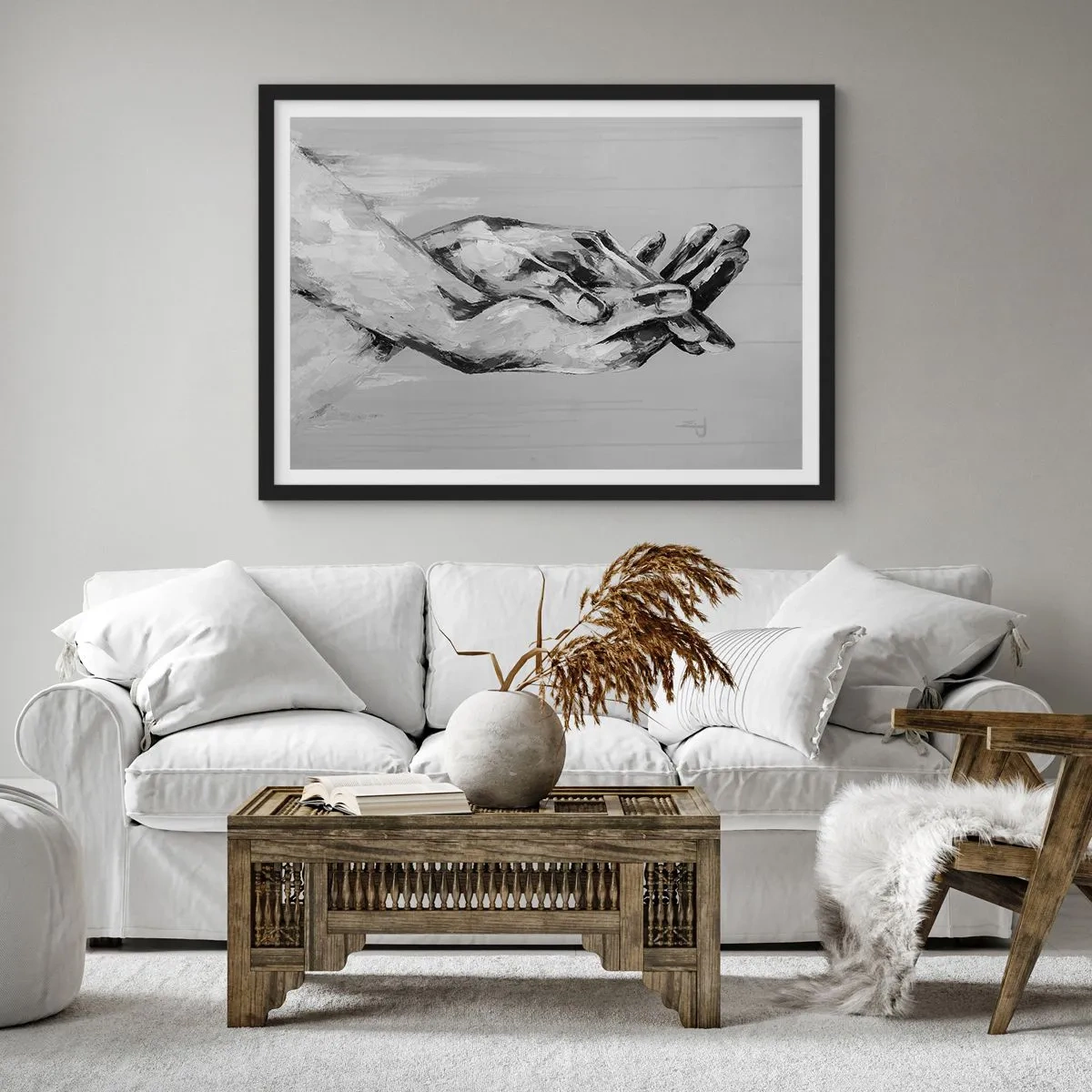 Poster in een zwarte lijst - Begin… - 70x50 cm