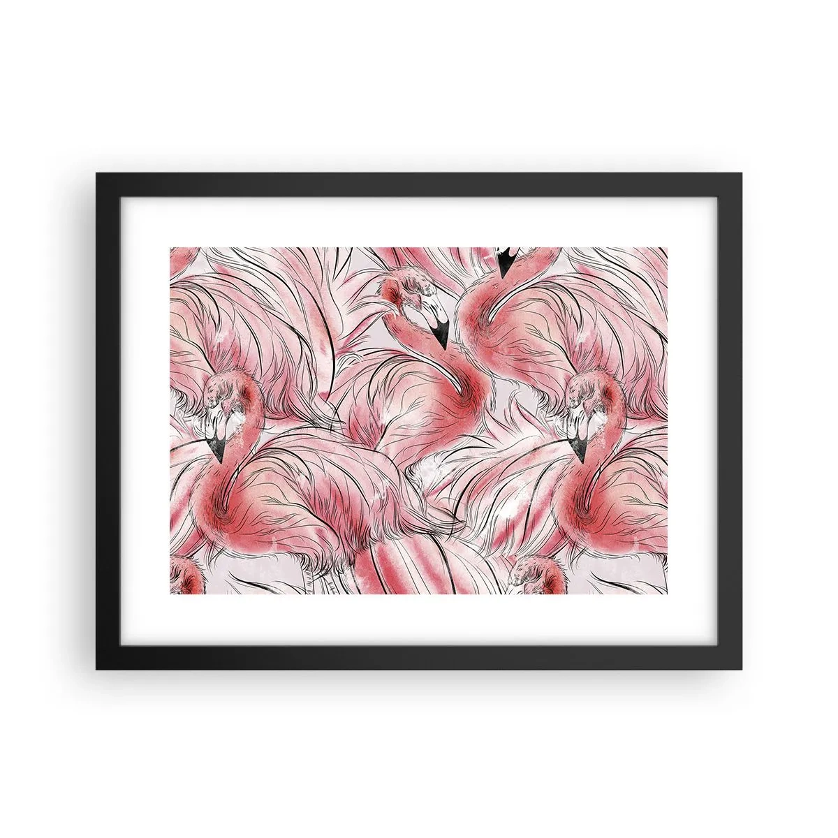 Poster in een zwarte lijst - Vogelcorps de ballet - 40x30 cm