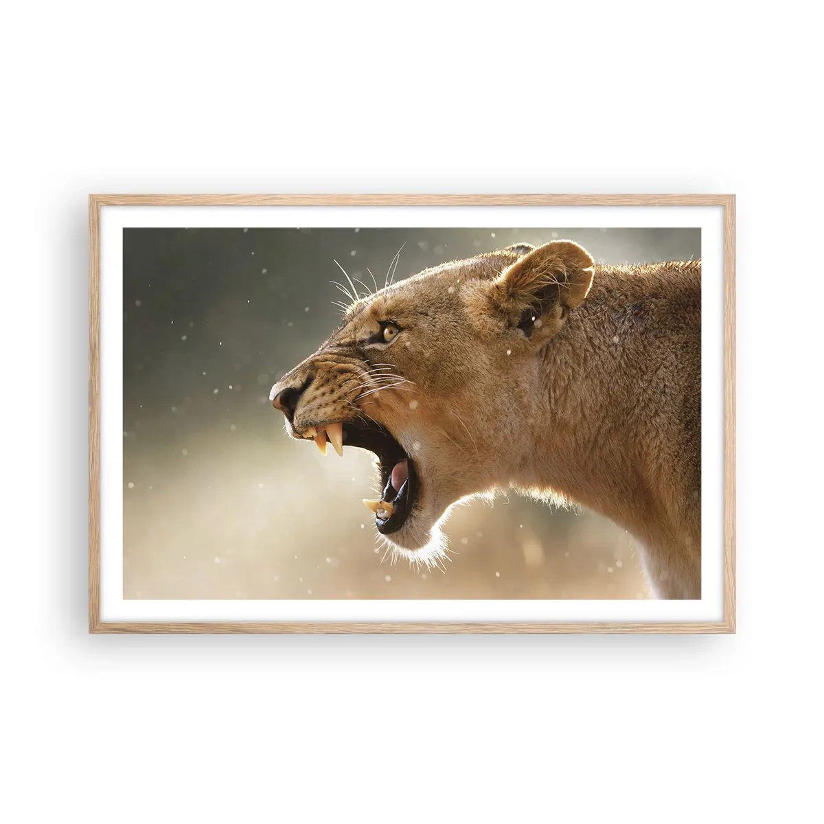 Een poster in een licht eiken lijst - Probeer niet te luisteren - 91x61 cm