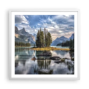 Poster in een witte lijst - Aan het grote en schone water ... - 60x60 cm