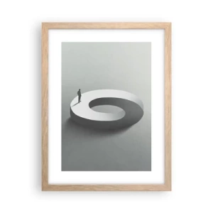 Een poster in een licht eiken lijst - En wees hier slim - 30x40 cm