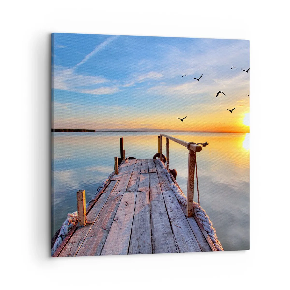 Schilderen op canvas - Loop recht naar de zon - 50x50 cm