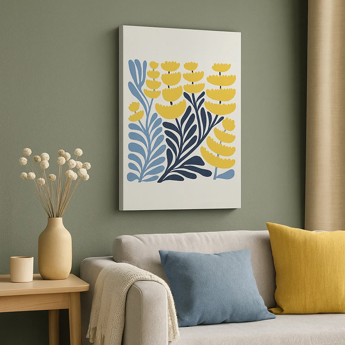 Schilderen op canvas - Zonnig bloembed - 50x70 cm