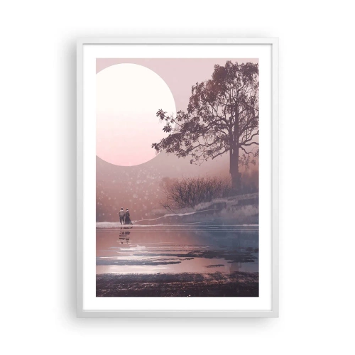 Poster in een witte lijst - nacht wonderen - 50x70 cm