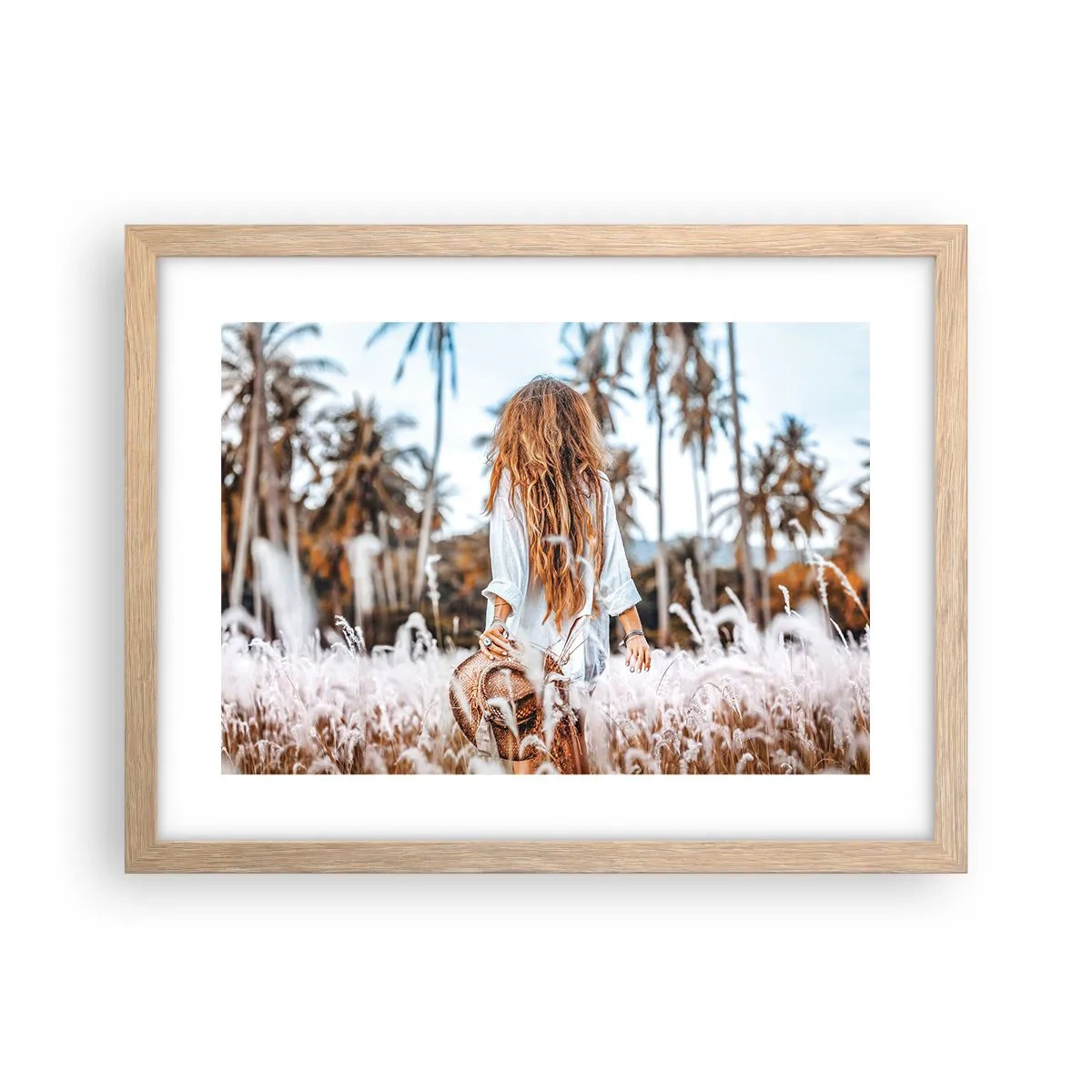Een poster in een licht eiken lijst - Geboren uit graspluis - 40x30 cm