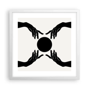 Poster in een witte lijst - Geheim teken - 40x40 cm