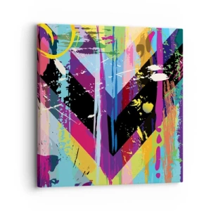 Schilderen op canvas - Van boven naar beneden - 30x30 cm