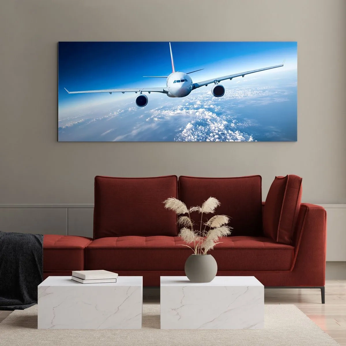 Schilderen op glas - Ik vlieg omdat ik dat wil - 120x50 cm