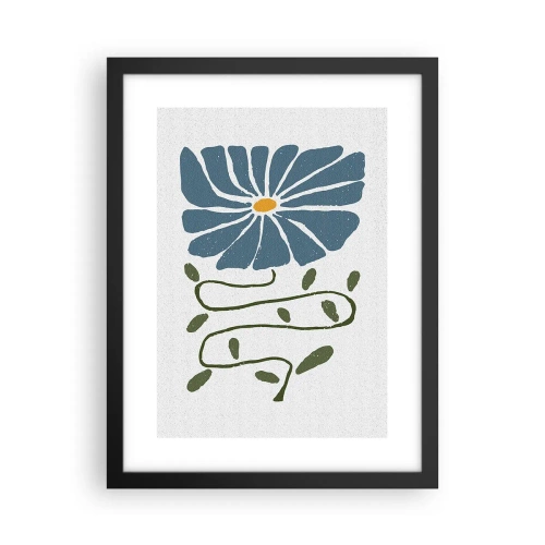 Poster in een zwarte lijst - Van een tak tot een bloem - 30x40 cm