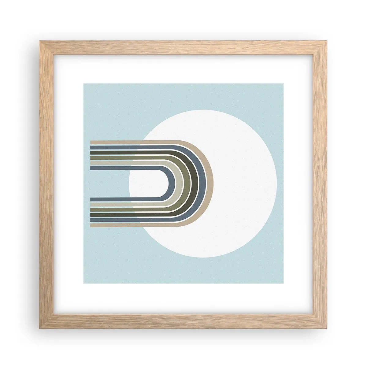 Een poster in een licht eiken lijst - Onweerstaanbare aantrekkingskracht - 30x30 cm