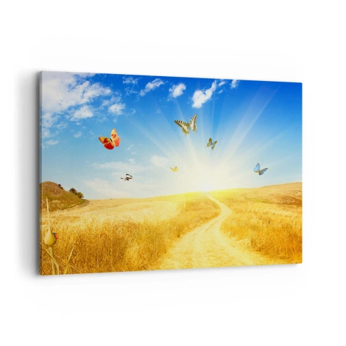 Schilderen op canvas - En hoe kun je niet van de zomer houden? - 100x70 cm