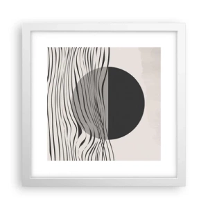 Poster in een witte lijst - Halve compositie - 30x30 cm