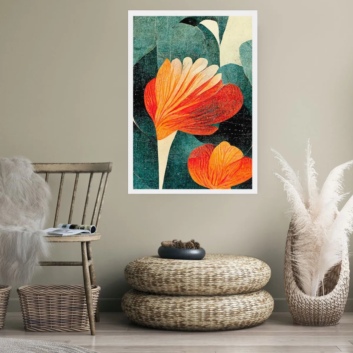 Poster - De hitte van de tropen en de koelte van het groen - 40x50 cm