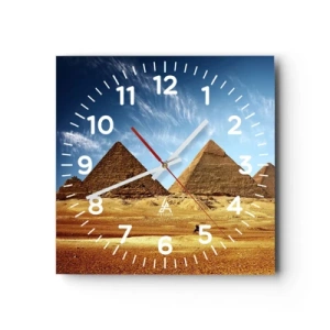 Wandklok - Klok - 40 eeuwen kijken naar je - 30x30 cm