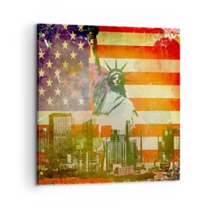 Schilderen op canvas - Viva America! - 60x60 cm