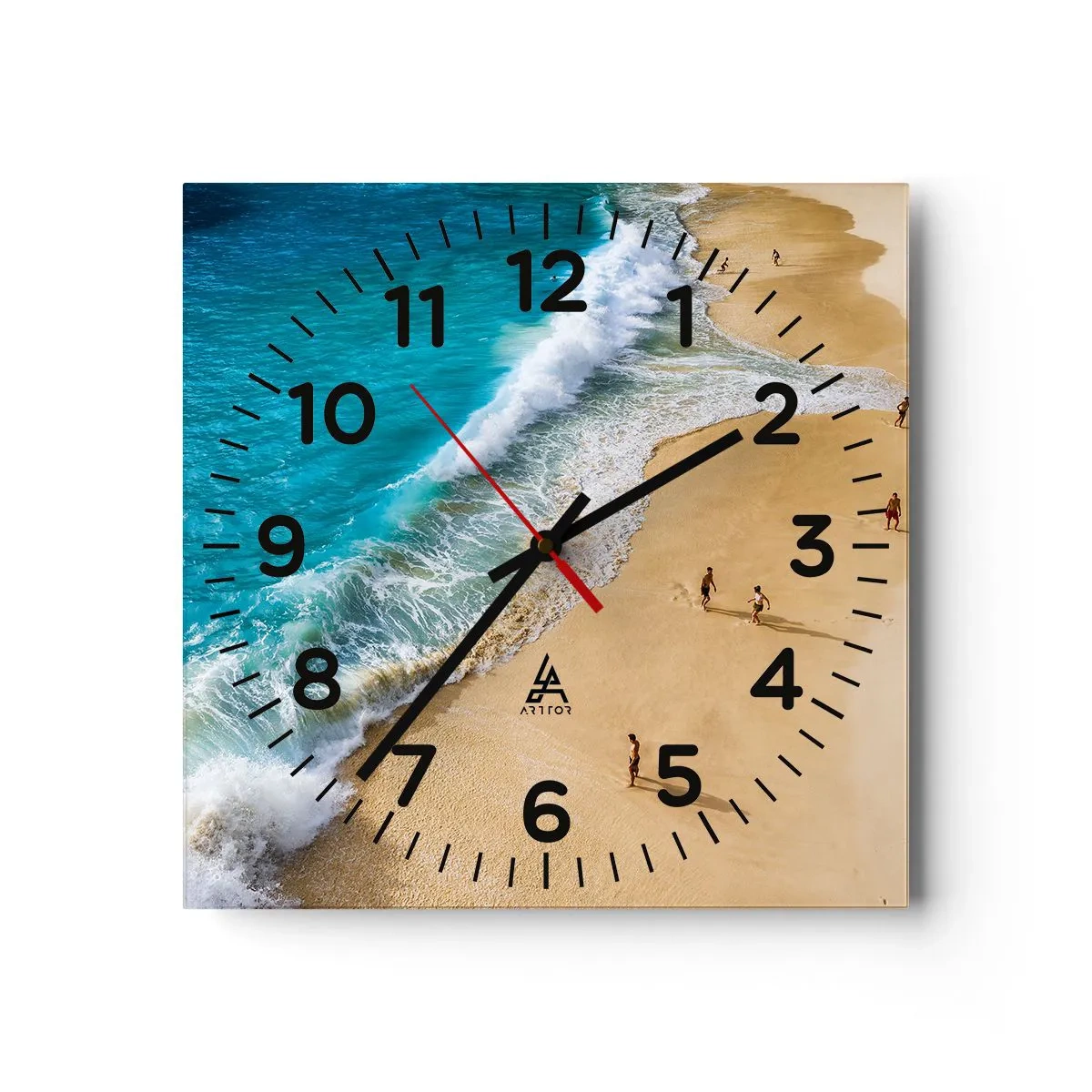 Wandklok - Klok - En dan de zon, het strand… - 30x30 cm
