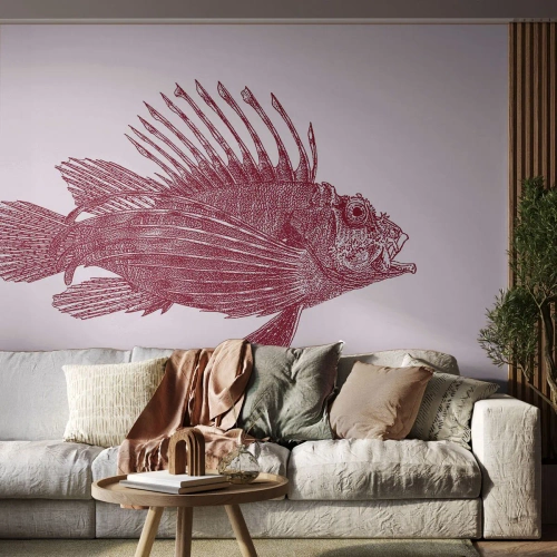 Zelfklevend Fotobehang Deluxe Sticker - Inwoner van exotische wateren - Vis, Leeuwvissen, Tropisch - 150x105 cm