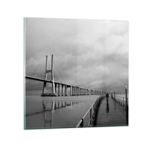 Schilderen op glas - Gun iedereen wat hij verdient. - 60x60 cm