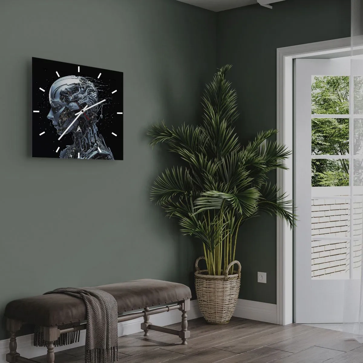 Wandklok - Klok - Technologie is een vrouw - 30x30 cm