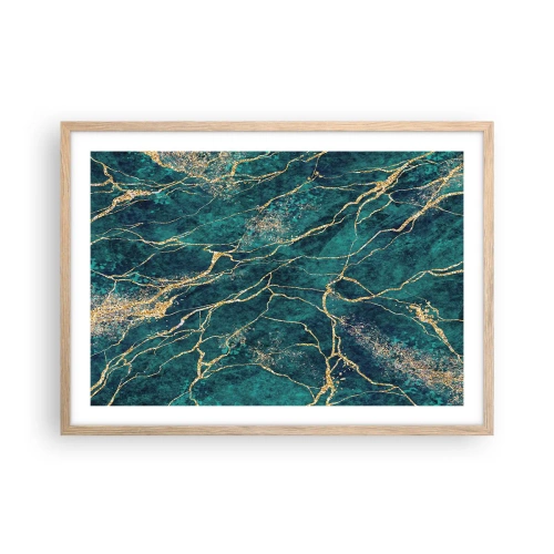 Een poster in een licht eiken lijst - Goudmijn - 70x50 cm