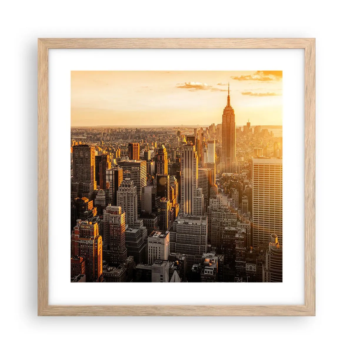 Een poster in een licht eiken lijst - Groeien in de zon - 40x40 cm
