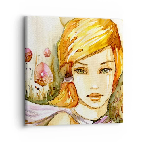 Schilderen op canvas - Een smaragdgroene look die woede kalmeert - 30x30 cm