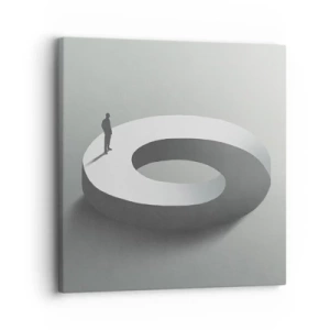 Schilderen op canvas - En wees hier slim - 30x30 cm