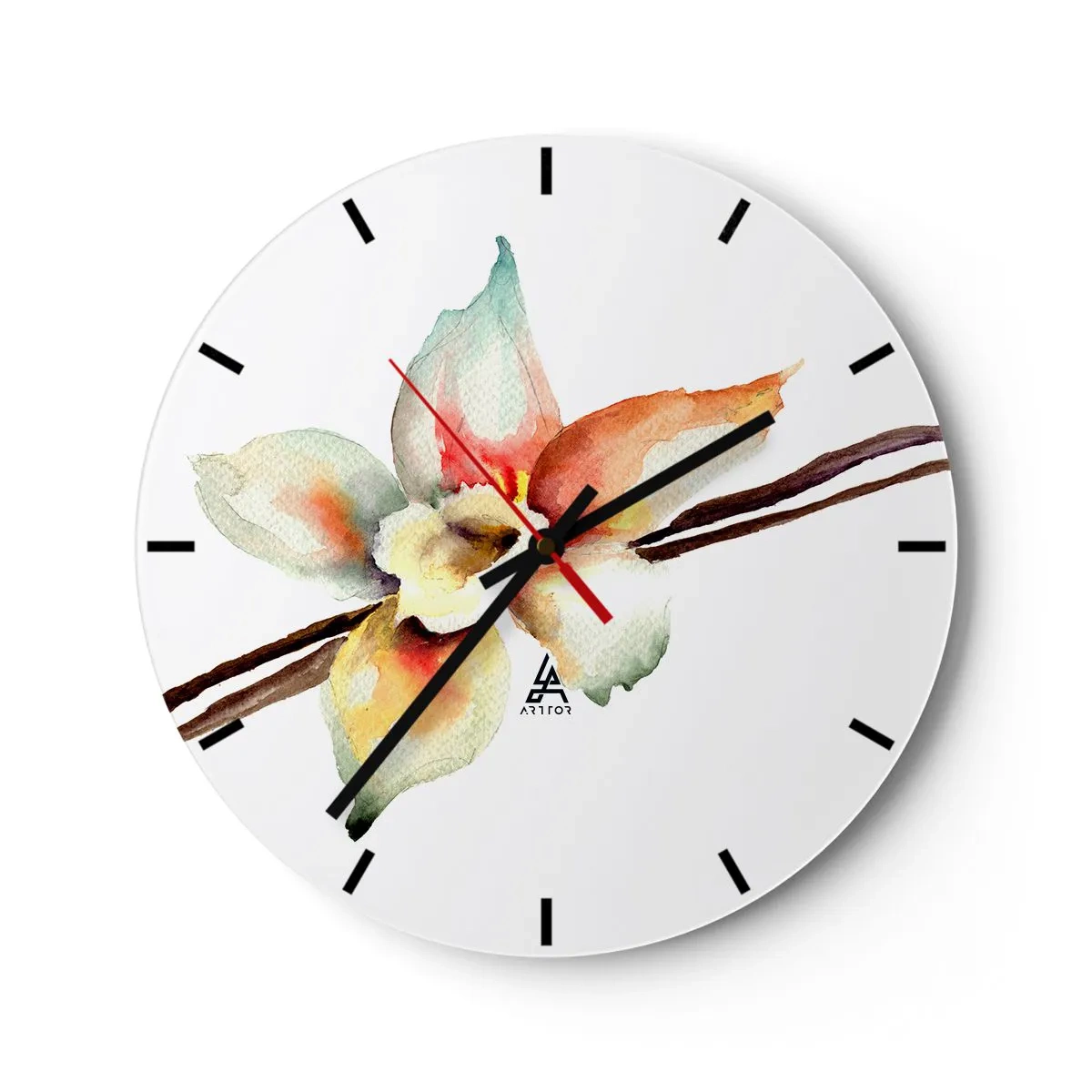 Wandklok - Klok - Zoetheid gemorst met verf - 40x40 cm