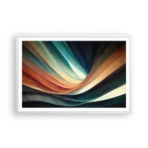 Poster in een witte lijst - Geweven uit kleuren - 91x61 cm