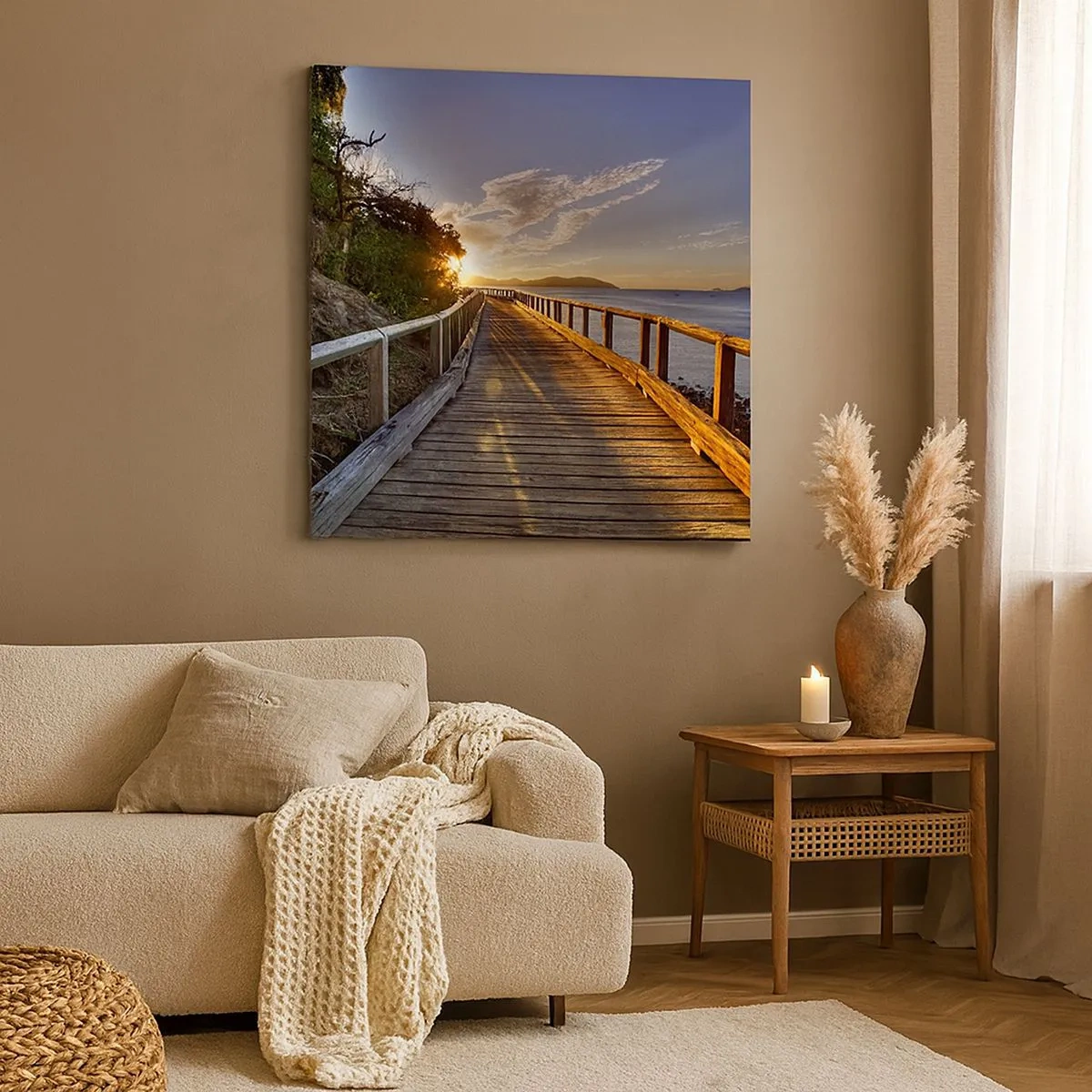 Schilderen op canvas - Ga, blijf naar de zon gaan - 30x30 cm