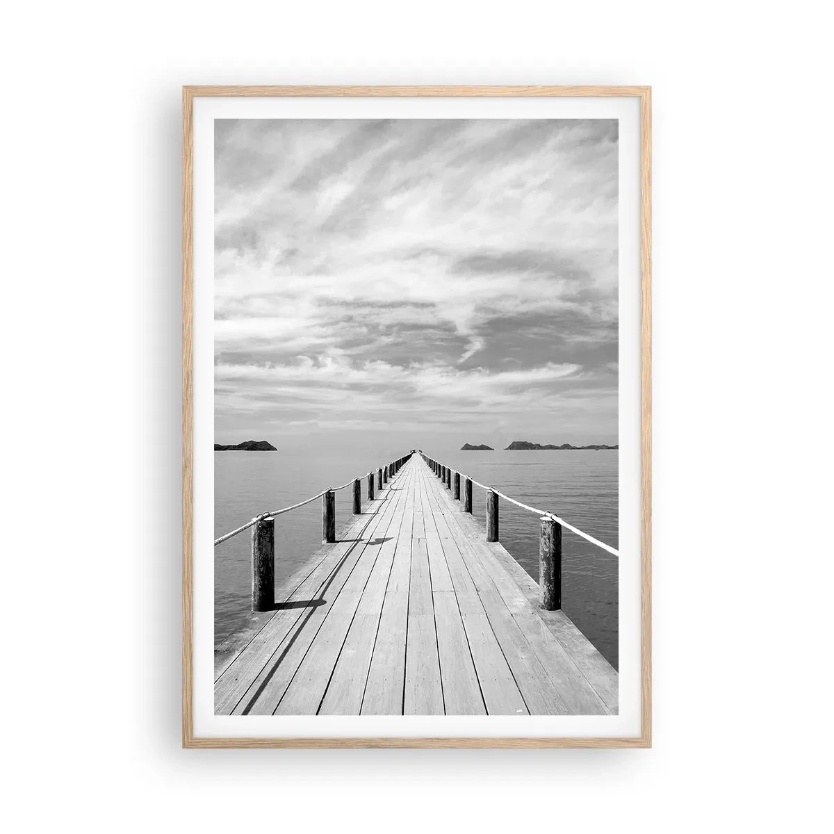 Een poster in een licht eiken lijst - Of misschien een reis... - 70x100 cm