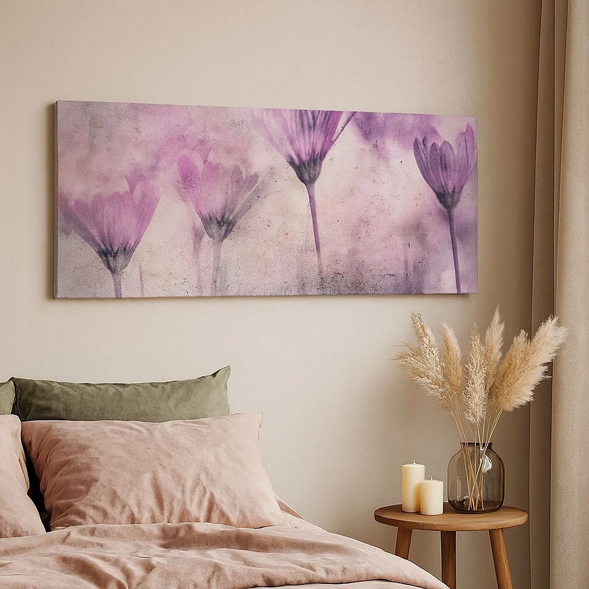 Schilderen op canvas - Een droom van bloemen - 100x40 cm