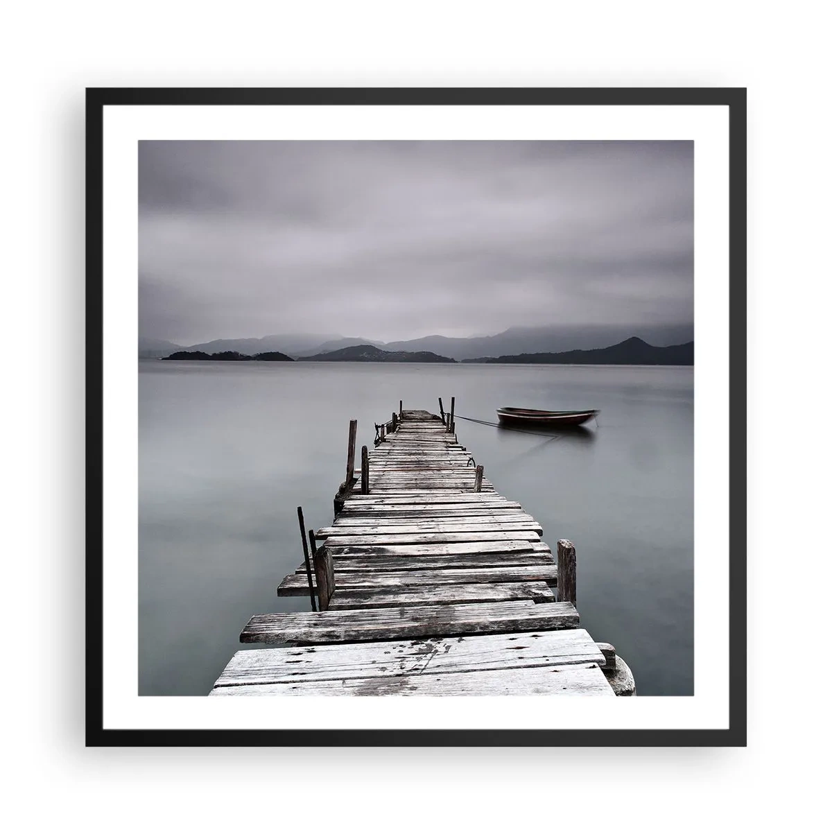 Poster in een zwarte lijst - Je kunt morgen gaan - 60x60 cm